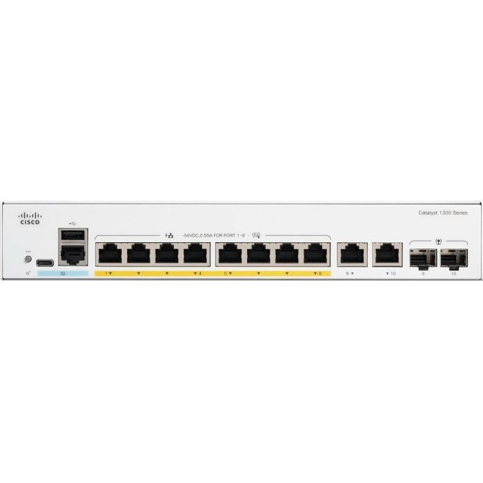 Комутатор мережевий Cisco C1300-8T-E-2G зображення 3