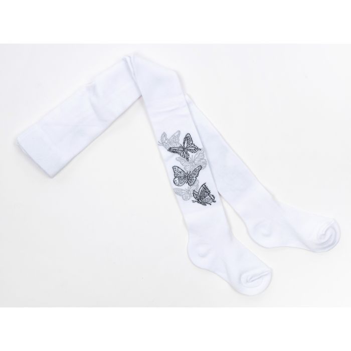 Колготки дитячі UCS Socks з метеликами (M0C0301-2101-3G-white) зображення 2