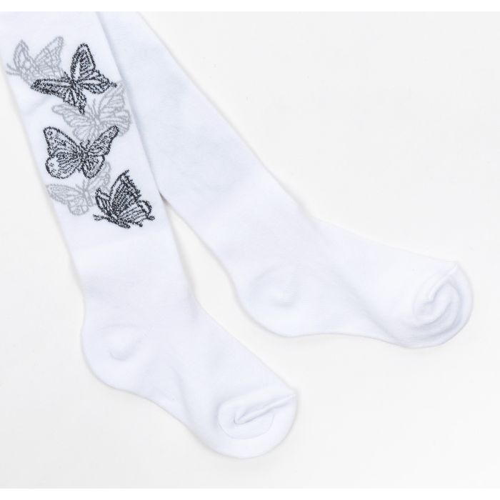Колготки дитячі UCS Socks з метеликами (M0C0301-2101-3G-white) зображення 3