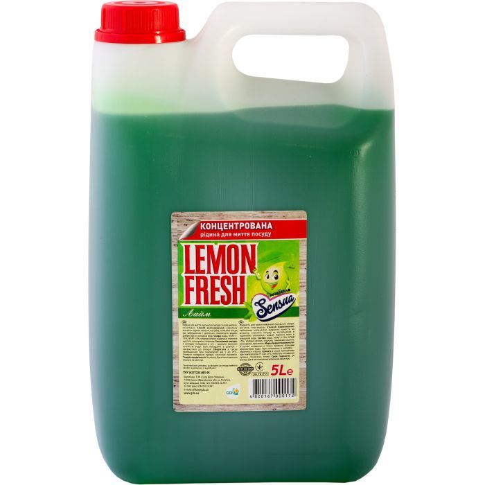 Средство для ручного мытья посуды Lemon Fresh Лайм 5 л (4820167000172)