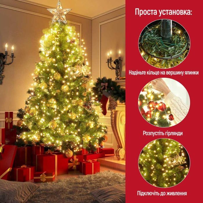 Гірлянда ColorWay Каскад LED 98 7 x 1.5 м 8 функцій (CW-G-98L71CU) зображення 11