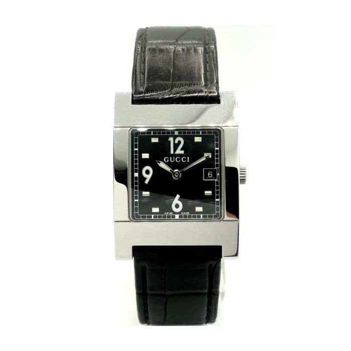 Наручний годинник Gucci 7700M 17730 BLK/STEEL/BLK STRAP