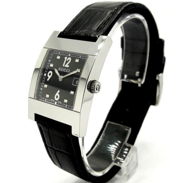 Наручний годинник Gucci 7700M 17730 BLK/STEEL/BLK STRAP зображення 2