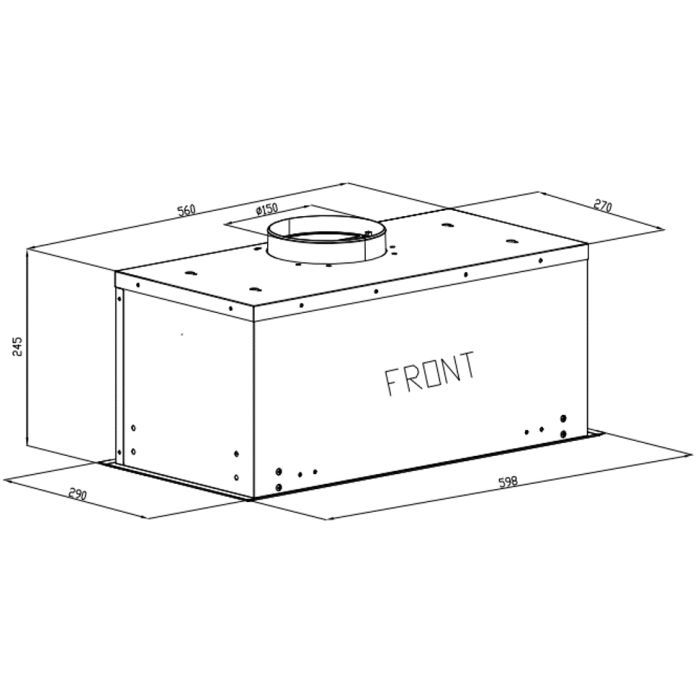 Вытяжка кухонная Interline LINE S BL A/60 GL/PB изображение 2