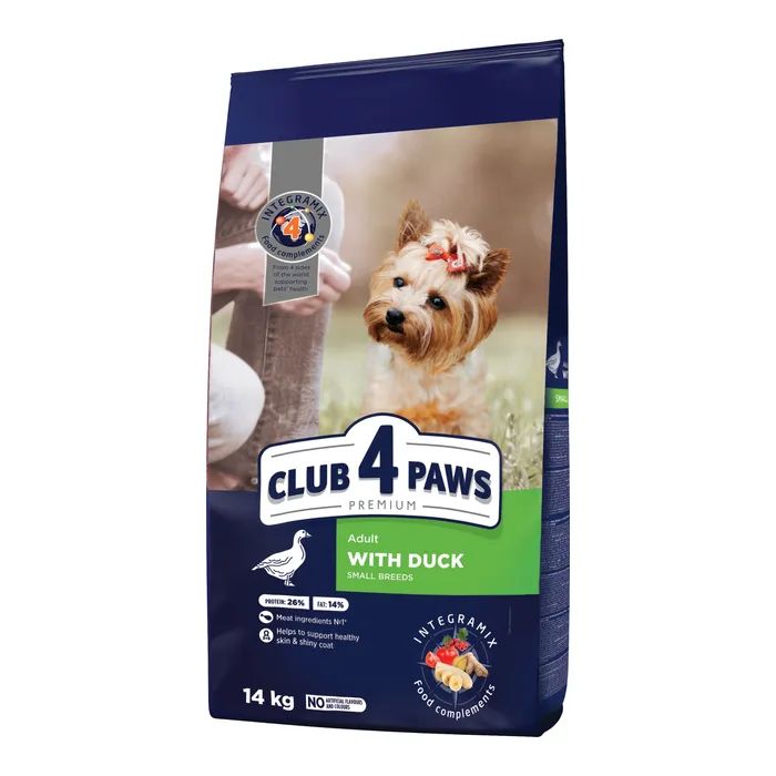 Сухий корм для собак Club 4 Paws Преміум Для малих порід З качкою 14 кг (4820269143036)