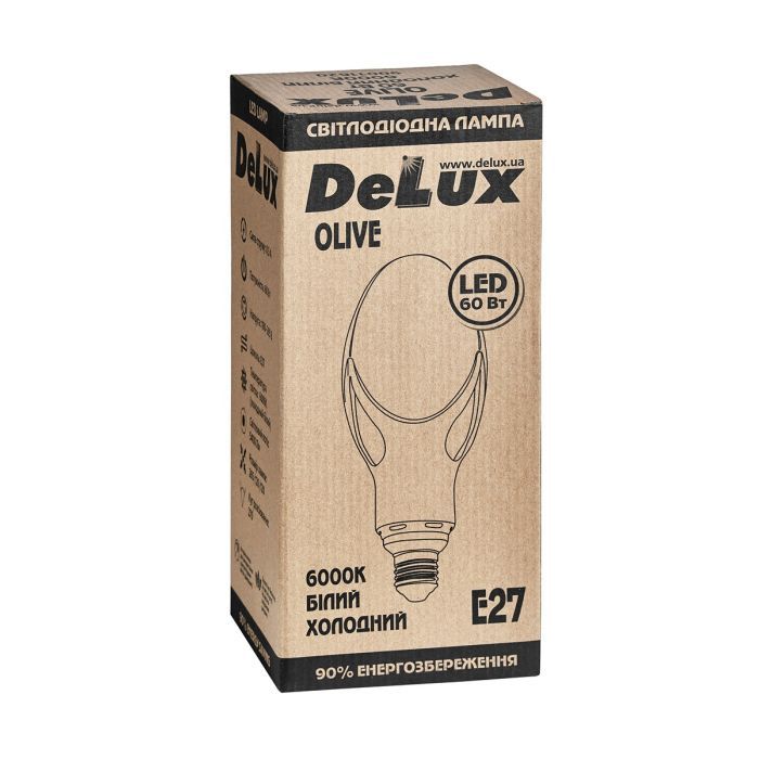 Лампочка Delux OLIVE 60w E27 6000K (90011620) изображение 3