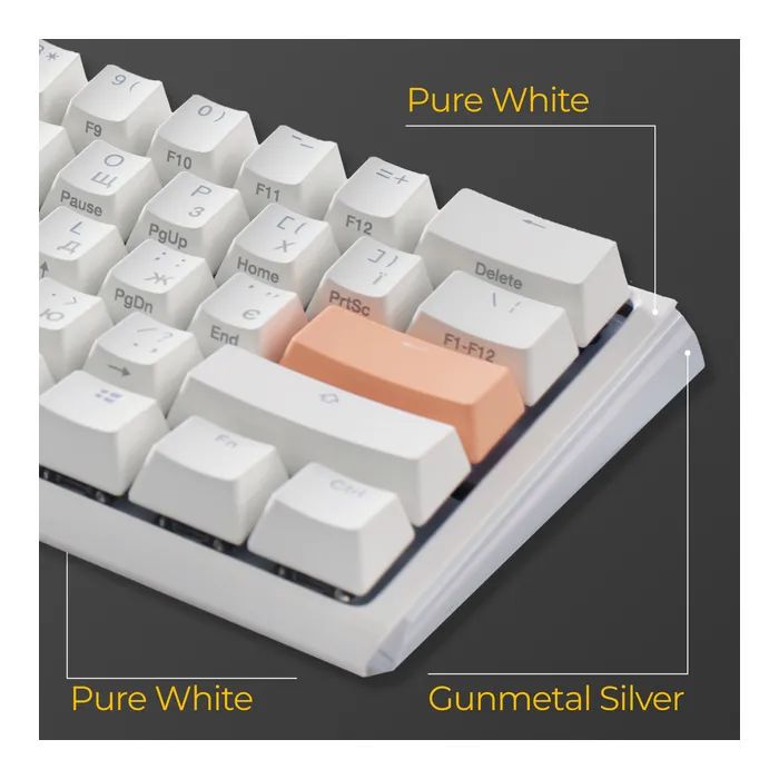 Клавиатура Ducky One 3 Mini Cherry MX Brown RGB UA USB White (DKON2161ST-BUAPXPWWWSC1) изображение 12