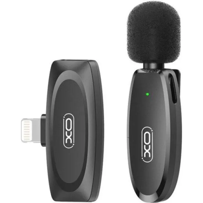 Микрофон XO MKF08B з придушенням шуму lightning Black (XO MKF08B-IP)