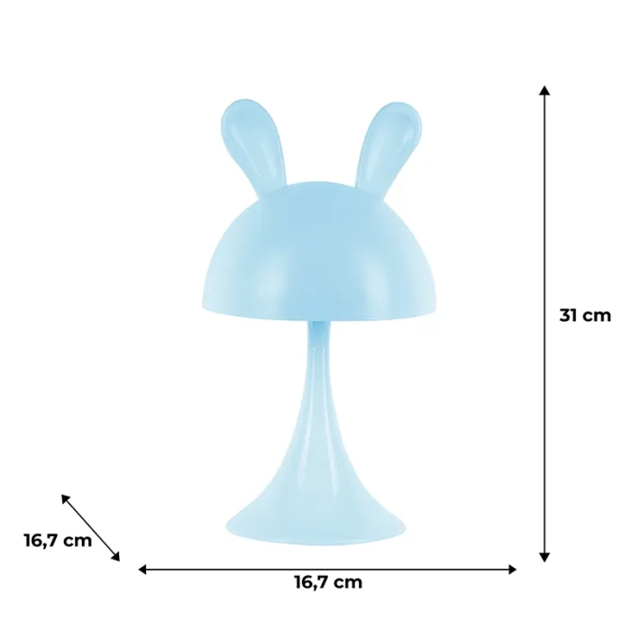 Нічник Kite Світильник LED з акумулятором Simple Bunny, блакитний (K25-317-1-3) зображення 6