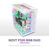 Кулер для корпуса NZXT F120RGB Duo-120mm Dual-sideRGB Fan-Tripl (RF-D12TF-W1) изображение 5