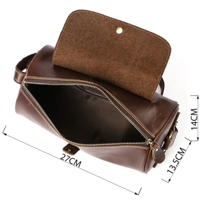 Сумка Vintage Чоловіча Коричнева (14694) зображення 3