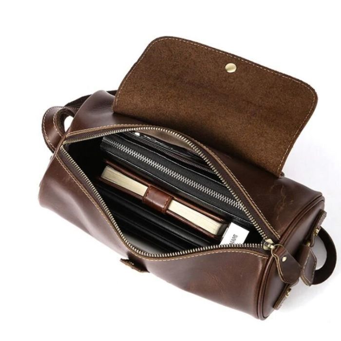 Сумка Vintage Чоловіча Коричнева (14694) зображення 8