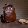 Сумка Vintage Мужская кожаная Коричневая (14789) изображение 11