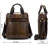 Сумка Vintage Мужская кожаная Коричневая (14789) изображение 4