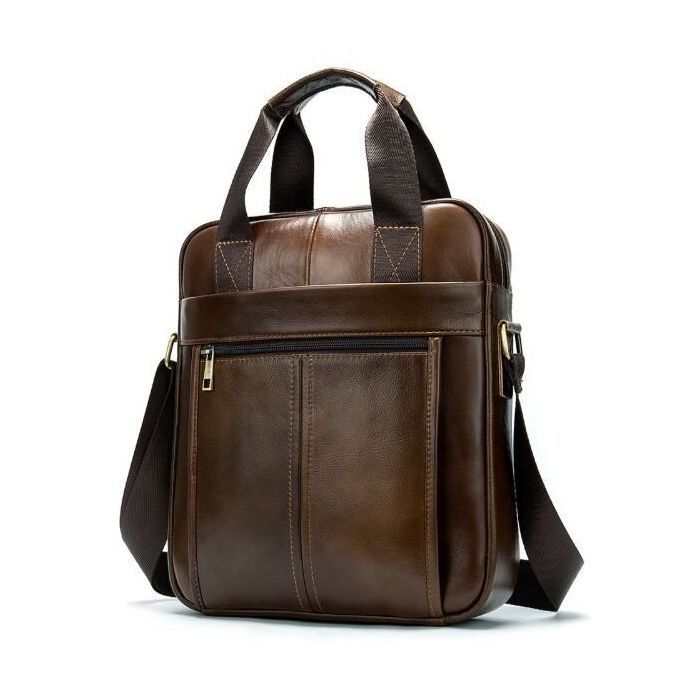 Сумка Vintage Мужская кожаная Коричневая (14789) изображение 5