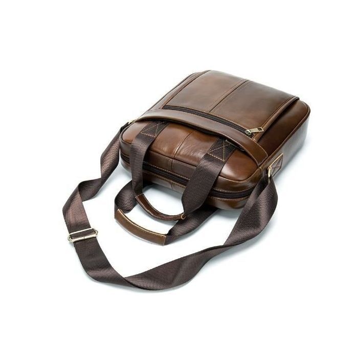 Сумка Vintage Мужская кожаная Коричневая (14789) изображение 8