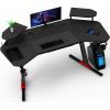 Компьютерный стол GT Racer GT Racer T-1246 (160x60x73) Black (T-1246 (160x60x73) Black) изображение 4