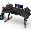 Компьютерный стол GT Racer GT Racer T-1246 (160x60x73) Black (T-1246 (160x60x73) Black) изображение 5