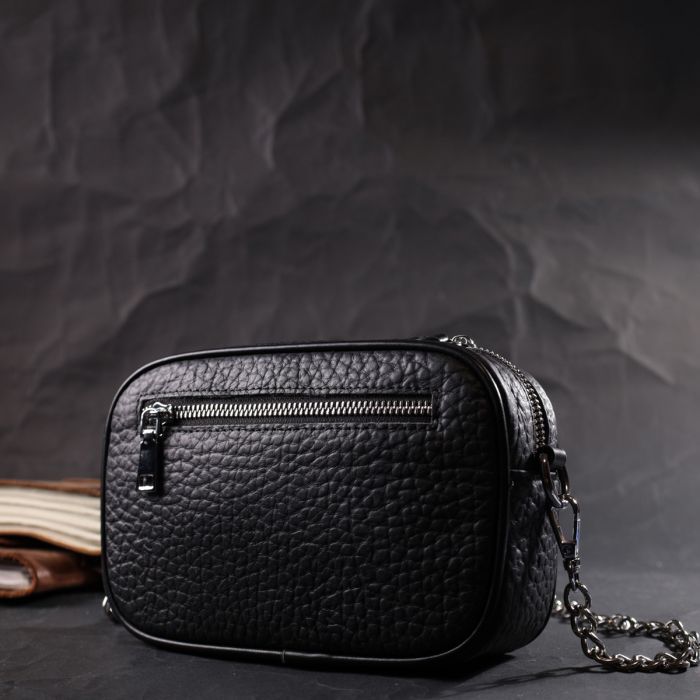 Сумка Vintage Из натуральной кожи Черная (22333) изображение 10