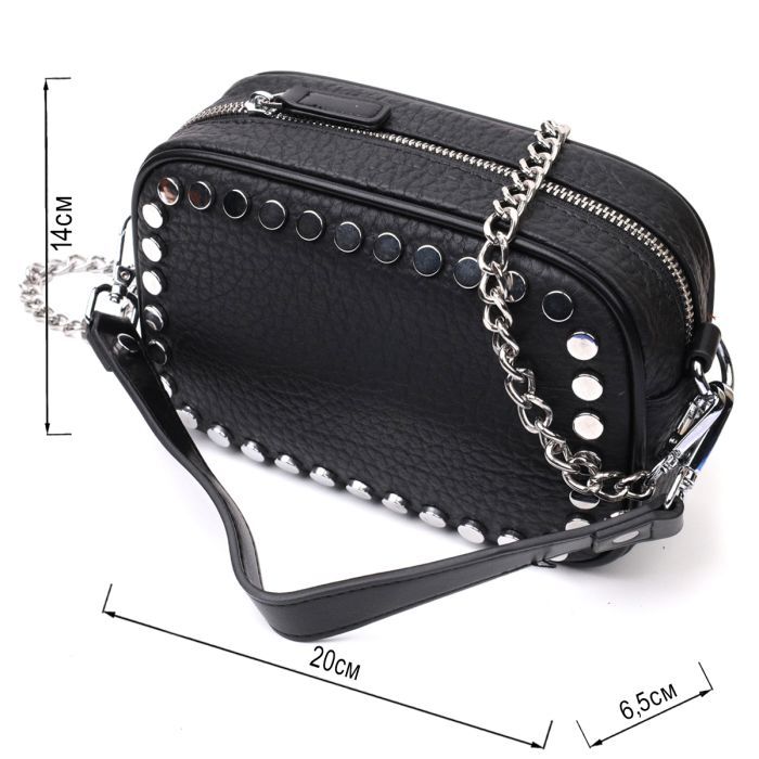 Сумка Vintage Из натуральной кожи Черная (22333) изображение 3