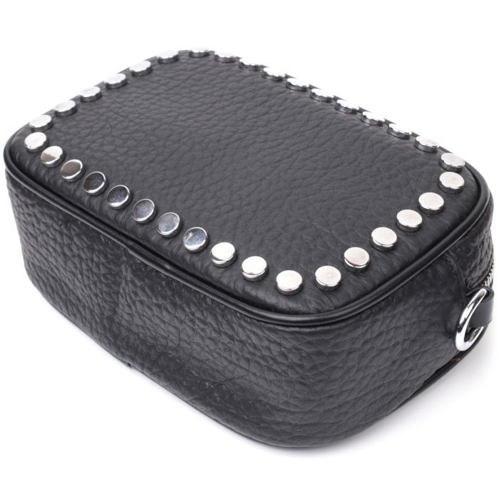 Сумка Vintage Из натуральной кожи Черная (22333) изображение 7