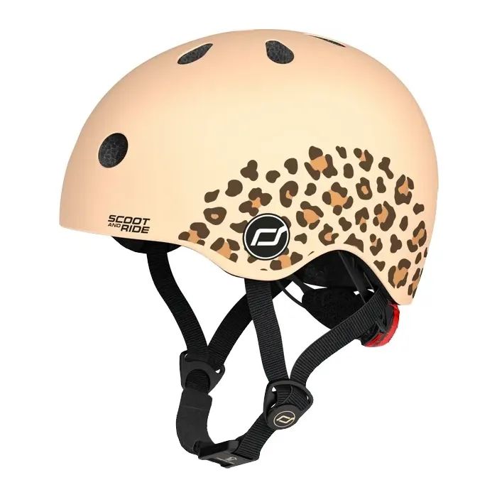 Шлем Scoot&Ride 45-51см, зебра, с фонариком (SR-181206-ZEBRA)