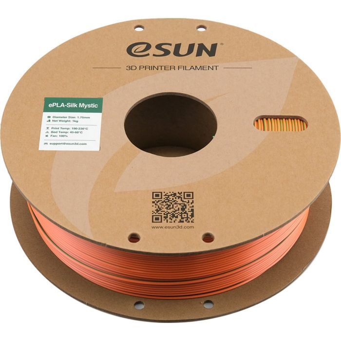 Пластик для 3D-принтера eSUN ePLA-Silk Mystic 1кг, 1.75мм, gold-green-black (ePLA-SilkMystic-P175GGB1) зображення 3