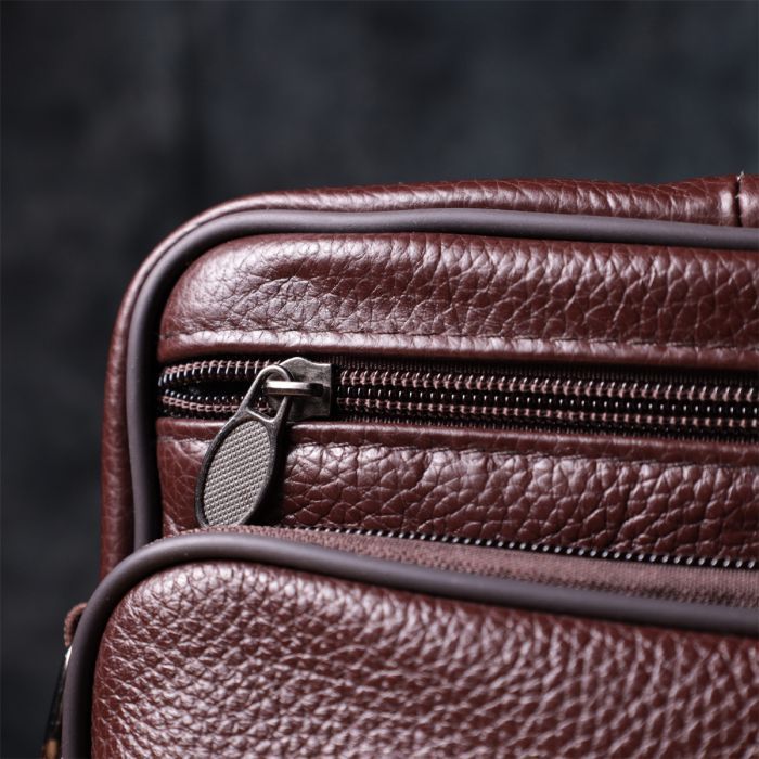 Сумка Vintage Из натуральной кожи Коричневая (22858) изображение 12