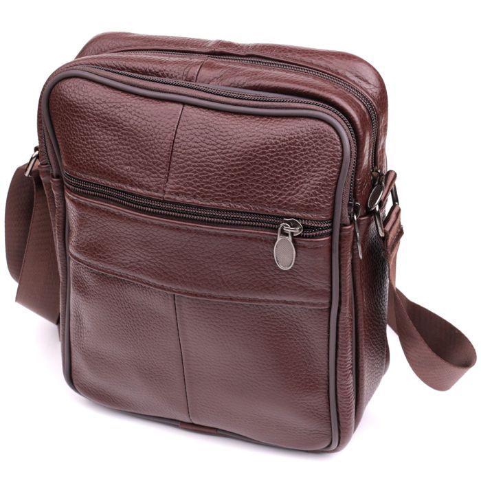 Сумка Vintage Из натуральной кожи Коричневая (22858) изображение 2