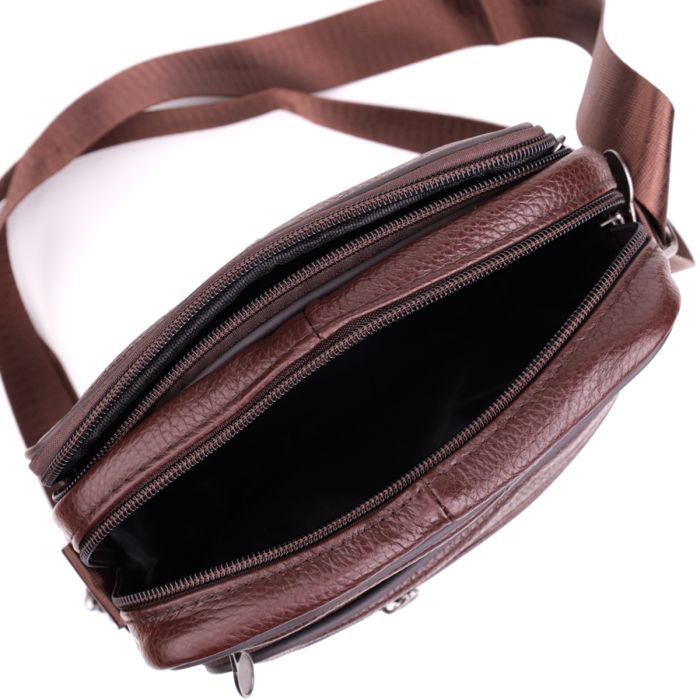 Сумка Vintage Из натуральной кожи Коричневая (22858) изображение 7