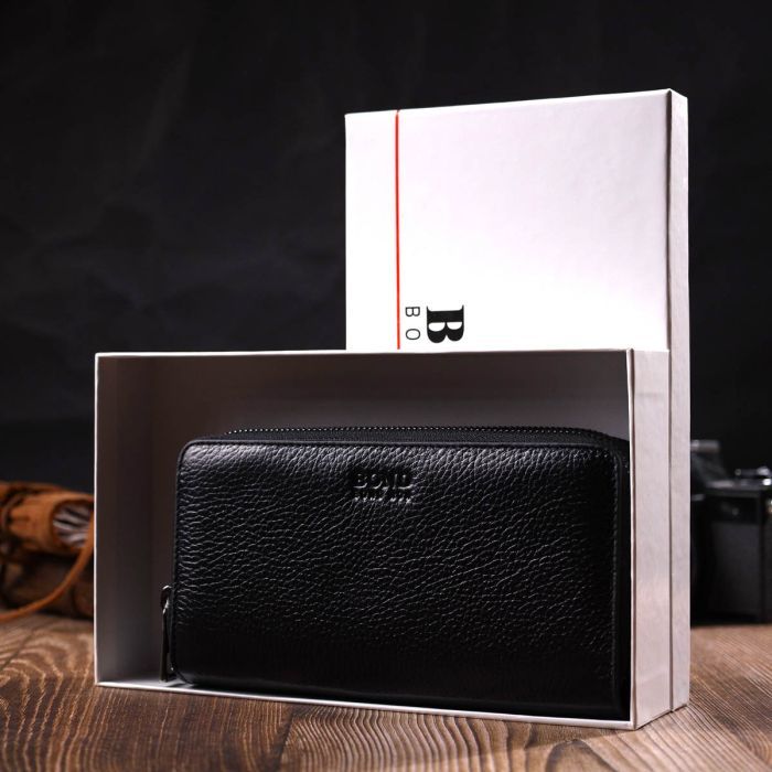 Гаманець Bond Accessories З двома відділеннями із натуральної шкіри Чорна (22027) зображення 10
