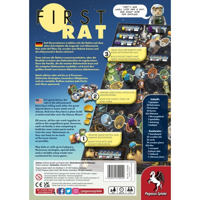 Настольная игра Pegasus Spiele Первая Крыса (First Rat) (англ.) (PS127) изображение 9