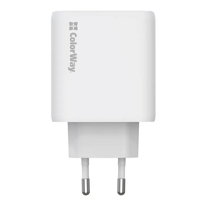 Зарядное устройство ColorWay GaN Mini 50W PD Port PPS USB (Type-C PD 30W + Type-C PD 20W) white (CW-CHS050PD-WT) изображение 4