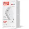 Зарядное устройство ColorWay GaN Mini 50W PD Port PPS USB (Type-C PD 30W + Type-C PD 20W) white (CW-CHS050PD-WT) изображение 6