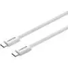 Дата кабель USB-C to USB-C 1.0m 60W Magnet Braided White Canyon (CND-CCMG60AB15W) зображення 5