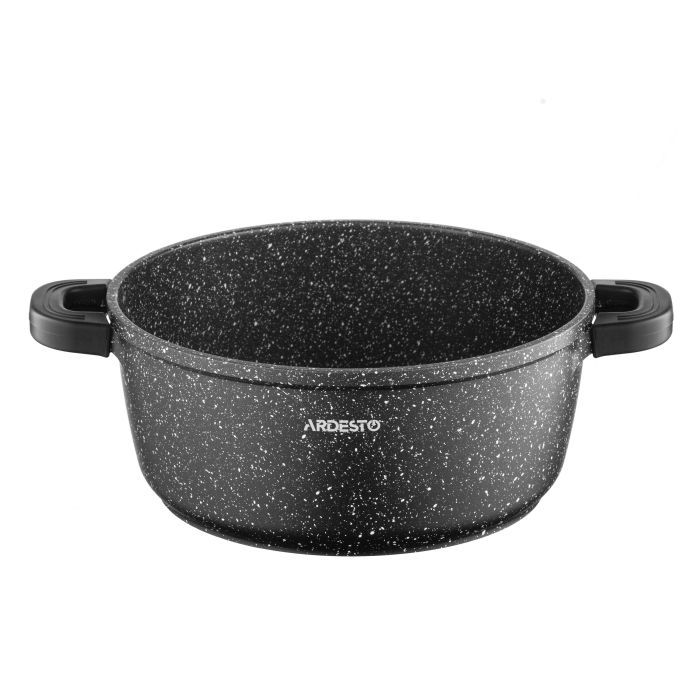 Кастрюля Ardesto Gemini Anzio скляна кришка 20 см 2,5 л чорна (AR2420GE) изображение 3