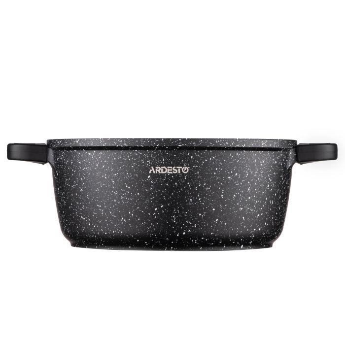 Кастрюля Ardesto Gemini Anzio скляна кришка 20 см 2,5 л чорна (AR2420GE) изображение 4