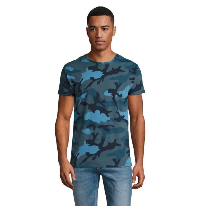 Футболка Sol's Camo men синій камо M (01188536M)
