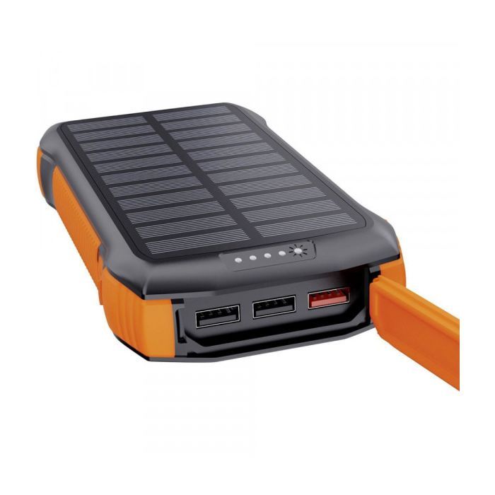 Батарея универсальная Choetech Wireless 20000mAh 20W, PD, QC/3.0, solar panel, Qi-5W, Black-Orange (B657-OR) изображение 3