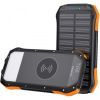 Батарея универсальная Choetech Wireless 20000mAh 20W, PD, QC/3.0, solar panel, Qi-5W, Black-Orange (B657-OR)