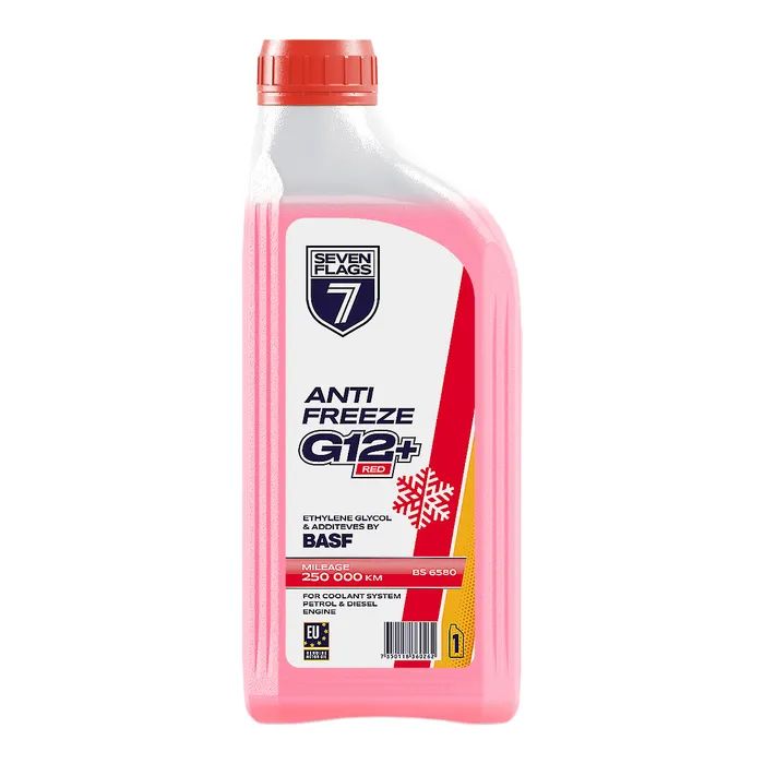 Антифриз 7FLAGS Super G12+ червоний ПЕ 0,945 кг (7350118360262)