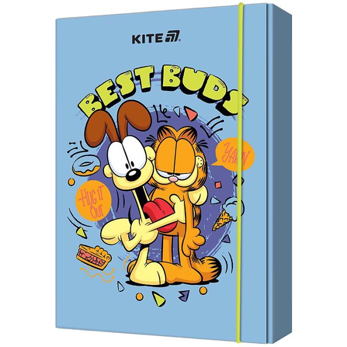 Папка для тетрадей Kite В5 на резинке Garfield (GF25-210)
