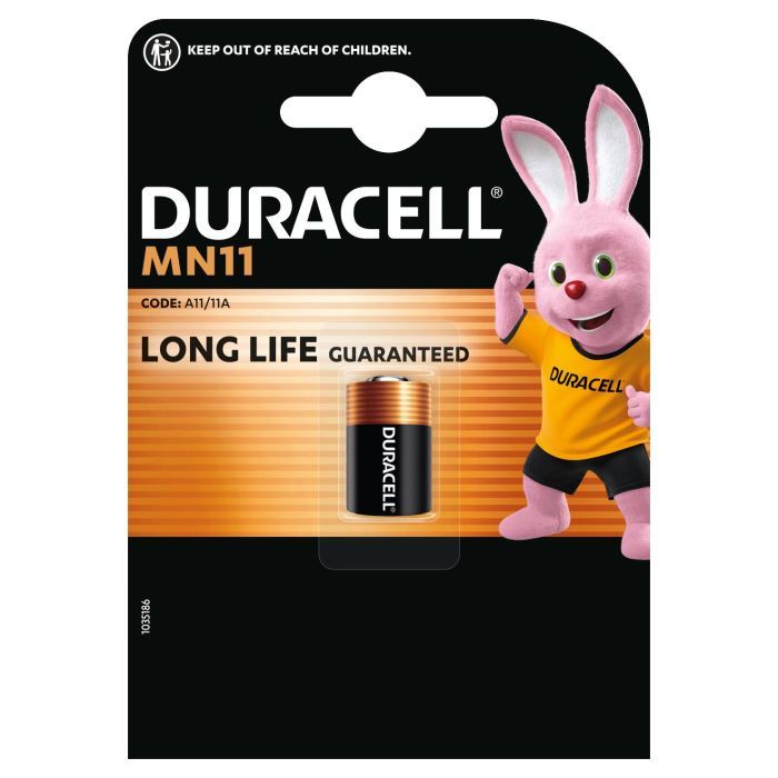 Батарейка MN11 6V спеціальна лужна, A11 / 11A, 1 шт. в упаковці Duracell (5007387)