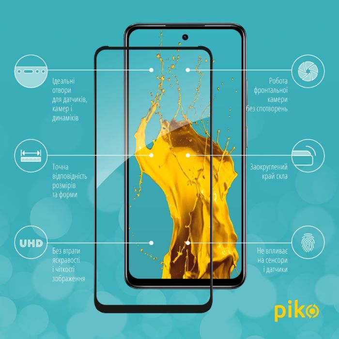 Скло захисне Piko Full Glue Infinix Hot 40i Black (1283126588952) зображення 2