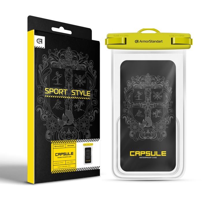 Чехол для мобильного телефона Armorstandart Waterproof Сapsule Double Pockets Yellow (ARM84416) изображение 3