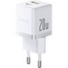 Зарядний пристрій Baseus Palm Fast Charger C+U 20W moon white (P10111608213-00) зображення 3