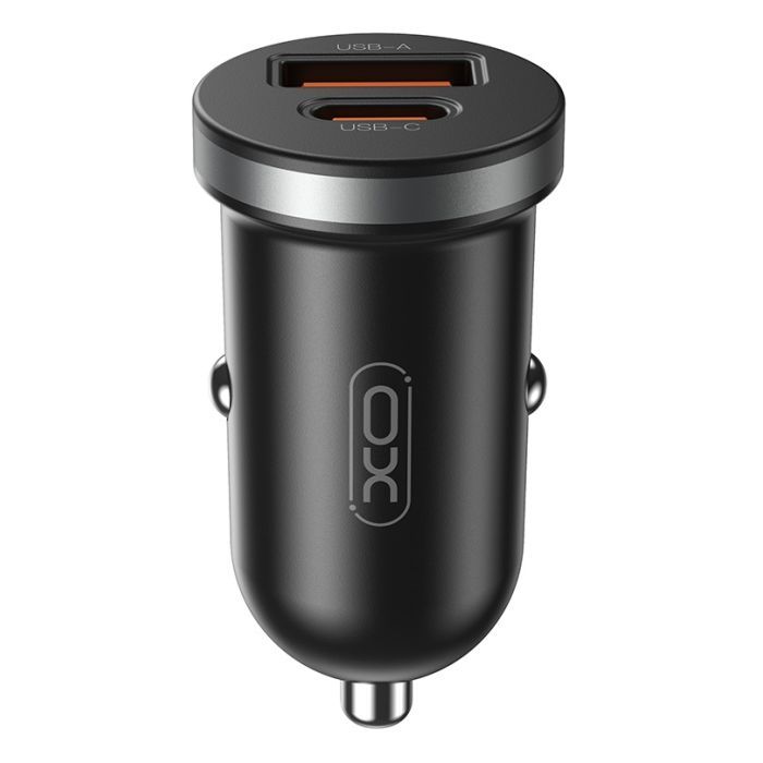 Зарядний пристрій XO CC56 USB-C PD30W + USB-A Black (CC56_Black)