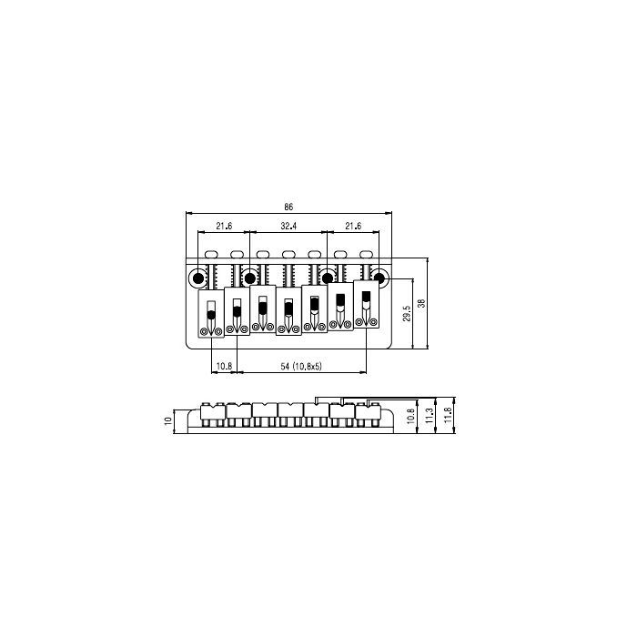 Бридж для гитары Paxphil BN071 Black изображение 2