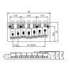 Бридж для гитары Paxphil BN071 Chrome изображение 2