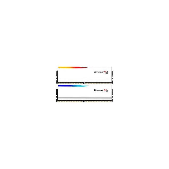 Модуль пам'яті для комп'ютера DDR5 32GB (2x16GB) 6400 MHz Ripjaws M5 RGB Matte White G.Skill (F5-6400J3648F16GX2-RM5RW)